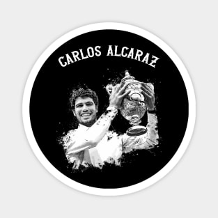 Carlos Alcaraz Winning Trophy Magnet